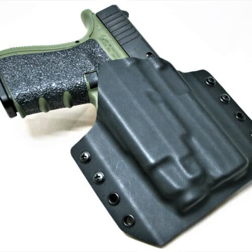 Right Hand Black Elite Force Holsters OWB Light Bearing Kydex Holster for 19/23/32 with Inforce APL-c RMR Cut 
